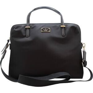 EUC Kate Spade New York Wilson Road Daveney Black Nylon Laptop Bag Briefcase